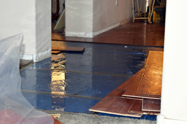 Professional Water Damage Restoration technician working in Weston, CT